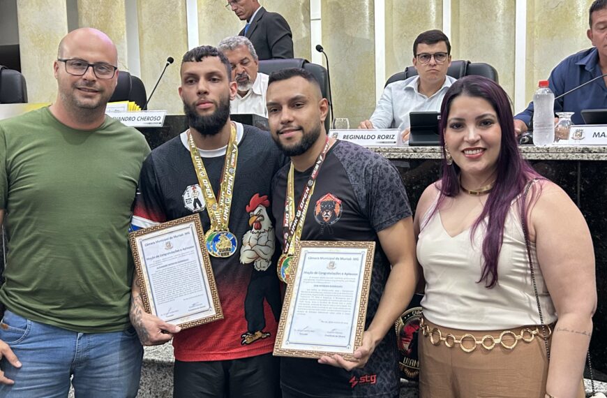 Câmara de Muriaé homenageia atleta e professor Erik Moreira Rodrigues com Moção de Congratulações e Aplausos