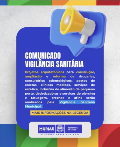 Vigilância Sanitária de Muriaé passa a analisar projetos arquitetônicos de estabelecimentos de saúde e serviços