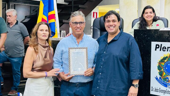 Homenagem que valoriza trajetórias: Luiz Alberto Miranda é agraciado em Muriaé com a Moção de Congratulações e Aplausos por indicação do vereador Christian Tanus Bahia
