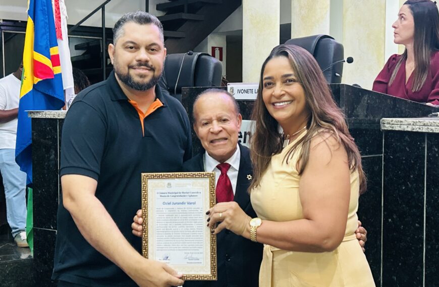 Empresário Oziel Jurandir Varol da LozPersonalize recebe Moção de Congratulações e Aplausos