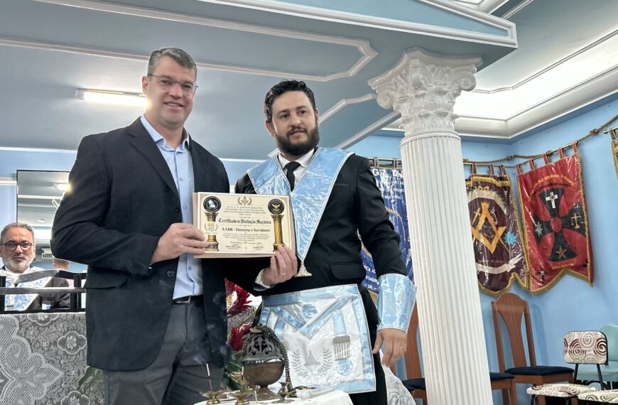 Homenagem e reconhecimento à AABB pelos 46 anos da Loja Maçônica